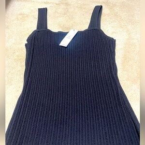 WHBM Novelty Stitch Tank in Black